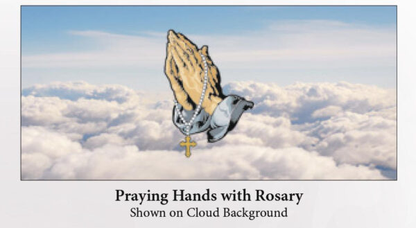 Praying Hands with Rosary - Cap Panels